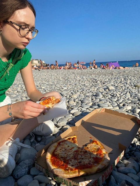 Some beach and pizza