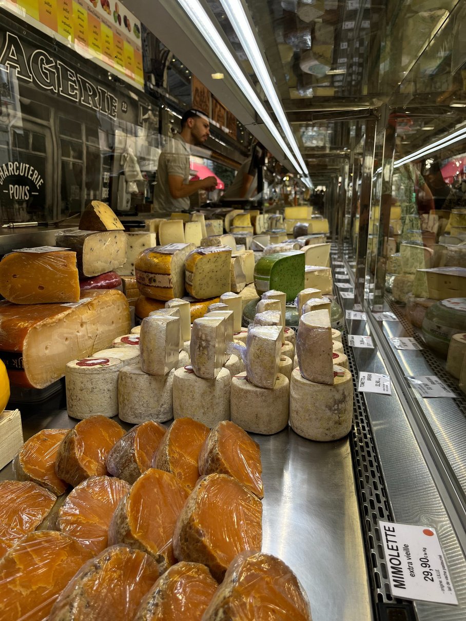 Cheese stand in Antibes
